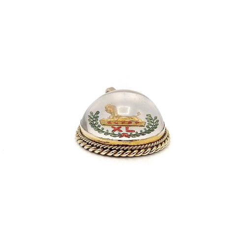 Pendentif Pendentif victorien Essex crystal sphinx en or jaune 14K 58 Facettes