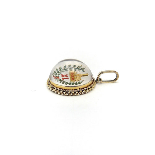 Pendentif Pendentif victorien Essex crystal sphinx en or jaune 14K 58 Facettes