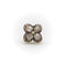 Boucles d'oreilles Boucles d’oreilles victoriennes - Quatrefoil en or 14k avec diamants et perles 58 Facettes