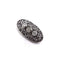 Broche Broche ovale victorienne en argent et or 14 ct avec diamants 58 Facettes
