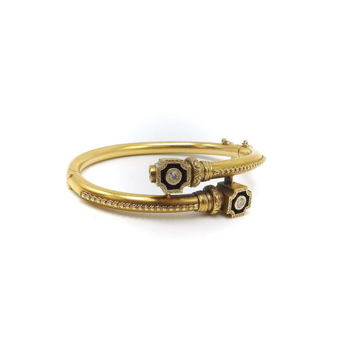 Bracelet Etruscan Revival - Bracelet en or 14k et diamants 58 Facettes