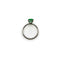 Bague Bague solitaire en platine avec émeraude et diamants 58 Facettes