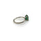 Bague Bague solitaire en platine avec émeraude et diamants 58 Facettes