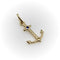 Pendentif Signature - Pendentif ancre en or jaune 14k et saphir bleu 58 Facettes A20010