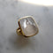 Bague Époque victorienne - Bague chevalière intaille blason cerf en or 14K et quartz 58 Facettes A2001E