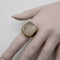 Bague 57 Époque victorienne - Bague chevalière intaille blason cerf en or 14K et quartz 58 Facettes A2001E