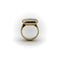 Bague Époque victorienne - Bague chevalière intaille blason cerf en or 14K et quartz 58 Facettes A2001E