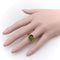Bague Bague martelée à la main en or 22 carats avec tourmaline bleu-vert 58 Facettes A2002C