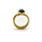 Bague Bague martelée à la main en or 22 carats avec tourmaline bleu-vert 58 Facettes A2002C