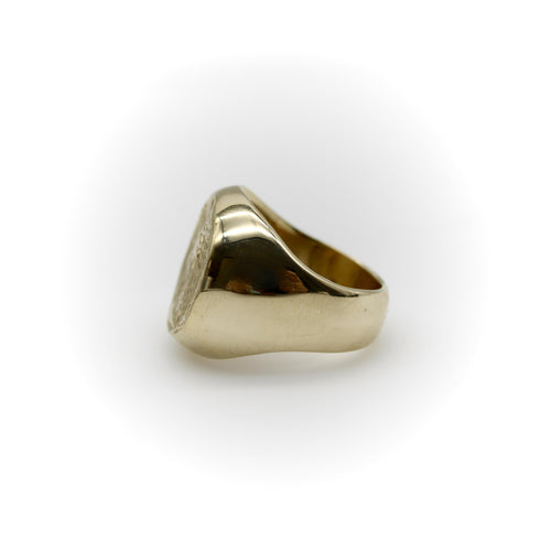 Bague Bague chevalière vintage tête de lion en or 14k 58 Facettes A2002J