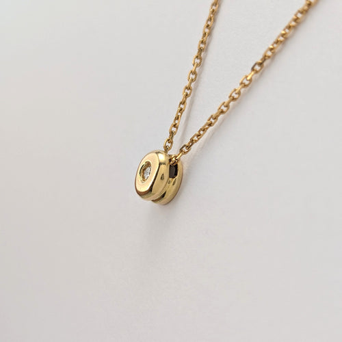 Collier Collier solitaire en or jaune 18 carats et diamant 58 Facettes 34627
