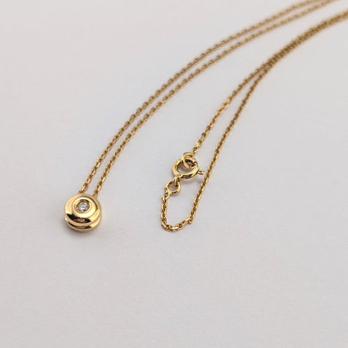 Collier Collier solitaire en or jaune 18 carats et diamant 58 Facettes 34627