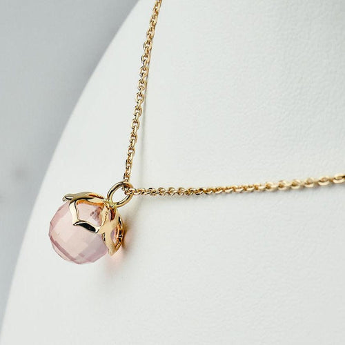 Collier Chopard Imperiale - Collier en or rose 750 et quartz rose 58 Facettes 1973