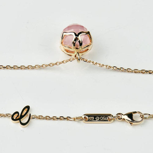 Collier Chopard Imperiale - Collier en or rose 750 et quartz rose 58 Facettes 1973