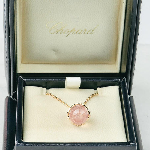 Collier Chopard Imperiale - Collier en or rose 750 et quartz rose 58 Facettes 1973