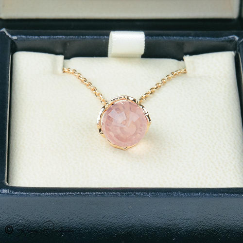 Collier Chopard Imperiale - Collier en or rose 750 et quartz rose 58 Facettes 1973