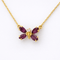 Collier Collier papillon - Pendentif en or jaune 18 carats, rubis et diamant 58 Facettes 33726