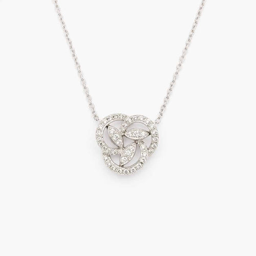 Collier Collier en or blanc 18 carats et diamants 58 Facettes 33732