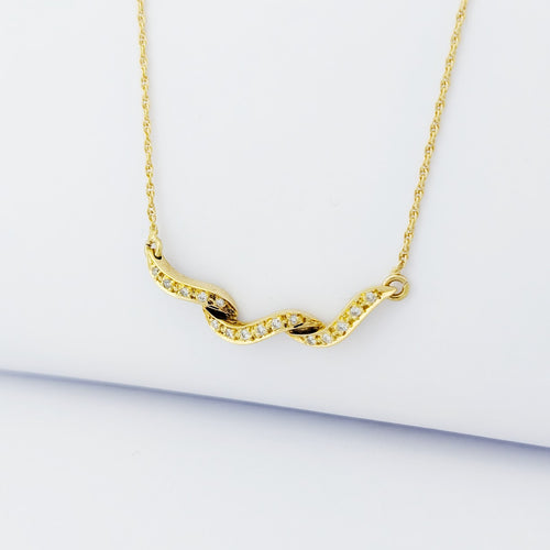 Collier Collier ruban en or jaune 18 carats et diamants 58 Facettes 33683