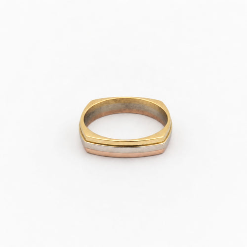 Bague 55 Alliance en trois ors 18 carats 58 Facettes 29789