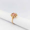 Bague 53 Bague marguerite en or jaune avec diamants et tourmaline rose 58 Facettes 30590