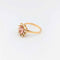 Bague 53 Bague marguerite en or jaune avec diamants et tourmaline rose 58 Facettes 30590