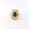 Bague 58 Bague Art déco en or jaune, saphir et diamants 58 Facettes 31192