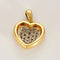 Pendentif Pendentif cœur en or jaune et gris et diamants 58 Facettes ROM1186
