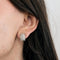 Boucles d'oreilles Boucles d'oreilles en or blanc 18 carats et diamants 0,45 ct 58 Facettes GU192