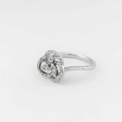 Bague 51 Bague motif entrelacé en or blanc et diamants 58 Facettes 33734