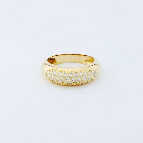 Bague 53 Bague en or jaune 18 carats et diamants 58 Facettes 33704