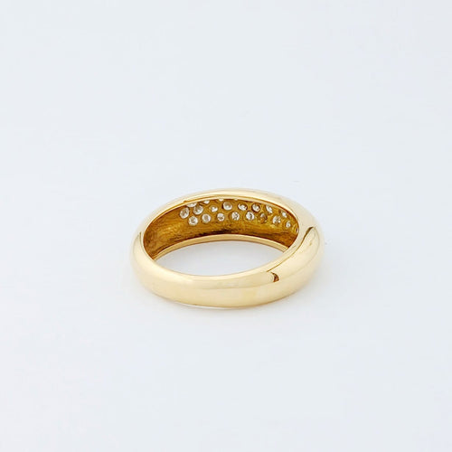 Bague 53 Bague en or jaune 18 carats et diamants 58 Facettes 33704
