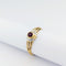 Bague 54 Bague ajourée en or jaune et or blanc avec rubis et diamants 58 Facettes 33689
