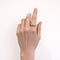Bague 56 Bague large en or jaune 18 carats et diamants 58 Facettes 34524
