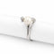 Bague 47 Bague en or blanc avec perle et diamants 58 Facettes 34427