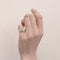 Bague 47 Bague en or blanc avec perle et diamants 58 Facettes 34427