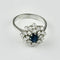 Bague 56.5 Bague en or blanc 14K avec saphir et diamants 58 Facettes 2189