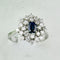 Bague 56.5 Bague en or blanc 14K avec saphir et diamants 58 Facettes 2189