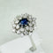 Bague 56.5 Bague en or blanc 14K avec saphir et diamants 58 Facettes 2189