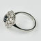 Bague 56.5 Bague en or blanc 14K avec saphir et diamants 58 Facettes 2189