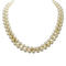 Collier Perlenkette - Collier 2 rangs en or blanc, diamants et saphir 58 Facettes 2029