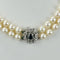 Collier Perlenkette - Collier 2 rangs en or blanc, diamants et saphir 58 Facettes 2029