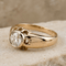 Bague 47 Bague Belcher édouardienne en or rose 14 carats et diamant 58 Facettes 2466
