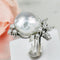 Bague 55.5 Bague en or blanc avec perle baroque et diamants 58 Facettes 1855