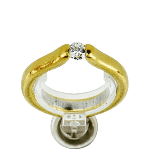 Bague 53 Platin - Bague tension avec solitaire en diamant 58 Facettes 2090