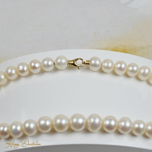 Collier Perles d’eau douce - Collier avec fermoir en or jaune 585 58 Facettes 2272