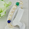 Bracelet Armband en perles, or 14 carats et pierres fines 58 Facettes 2306