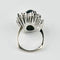 Bague 53.5 Bague en or blanc avec saphir et diamants 58 Facettes 1864