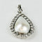 Pendentif Honey Jewelry - Pendentif en or blanc avec mabé-perle et diamants 58 Facettes 2150