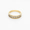 Bague 53 Demi-alliance en or jaune et diamants 58 Facettes 32182